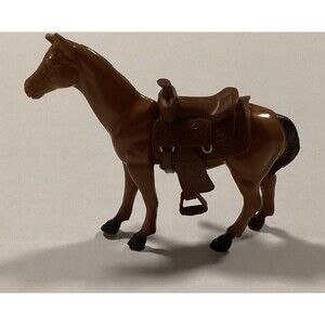 1975 Breyer Molding Brown Horse With Saddle Black Mane & Tail